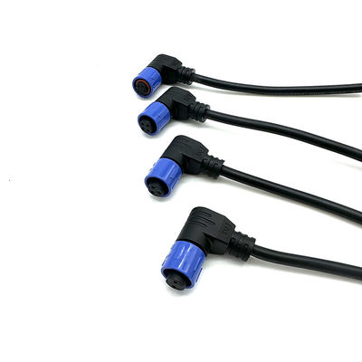Nylon-M12 männlich-weibliches Verbindungsstück L90 multi Pin Electric Customized Length