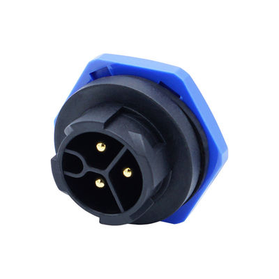 Männliche Rückseite Montage Steckdose M20 Selbstverriegelung Wasserdichte LED IP67 Steckverbinder