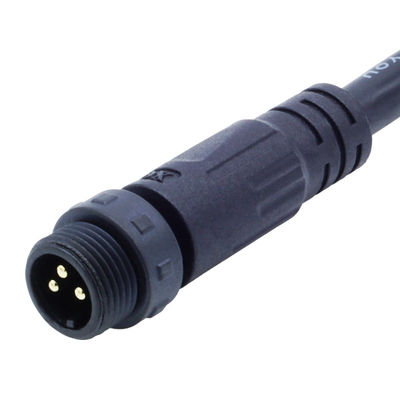PA66 Schraubentyp Wasserdichtes Steckverbinder M12 Ellenbogenkopf für elektrische Energie IP68