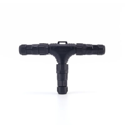 Montage Schraubtyp T-Stück 3-Wege wasserdichte Steckverbinder, M25 IP68 Hochspannungs-LED-Außenbereich wasserdichter Stromstecker