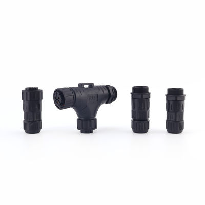 Montage Schraubtyp T-Stück 3-Wege wasserdichte Steckverbinder, M25 IP68 Hochspannungs-LED-Außenbereich wasserdichter Stromstecker