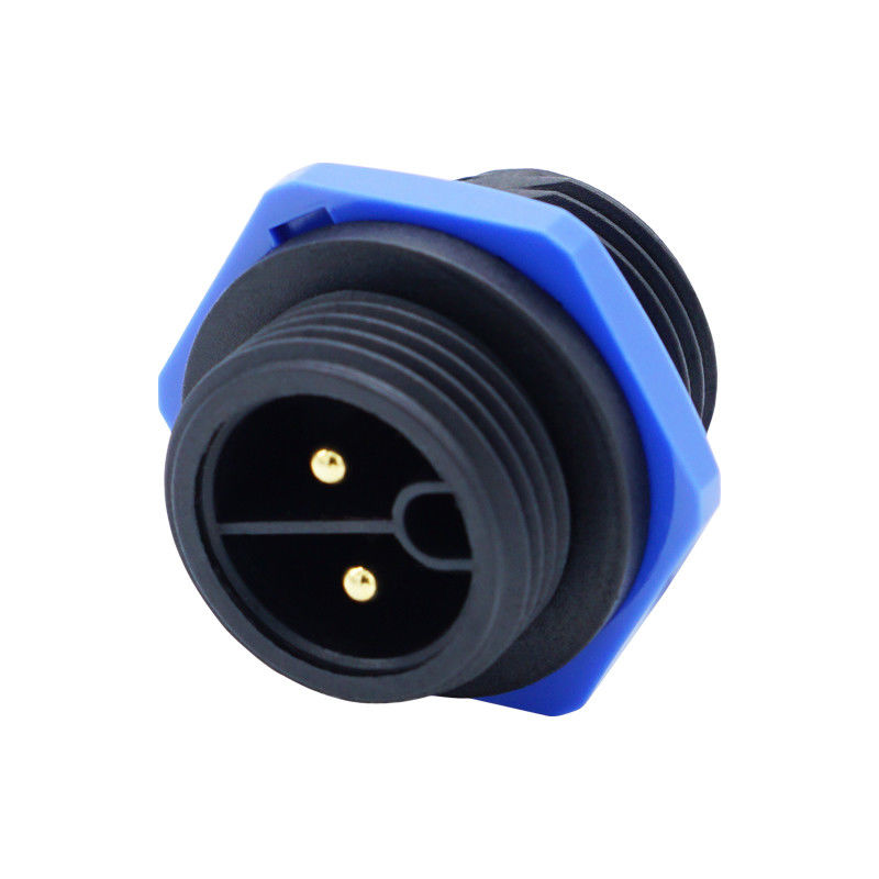 Männliche Rückseite Montage Socket M20 2-4 Pin Schraubtyp Wasserdichte LED IP67 Steckverbinder